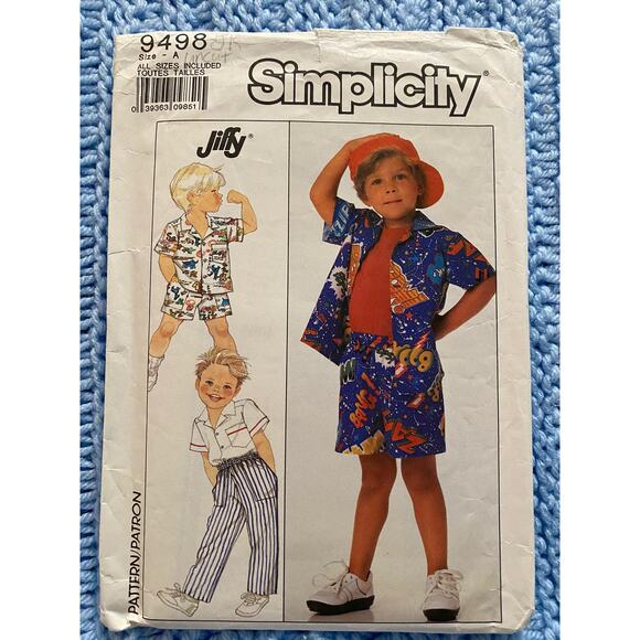 Simplicity sewing pattern  9498 kids top pants shorts - Picture 1 of 5